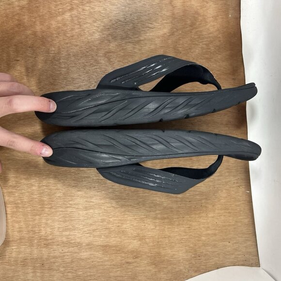 Hoka One One Ora Recovery Flip Flops Slides Sandals Shoes Black Men Size 11 - Picture 6 of 8